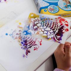 Set creativ - Desenat cu sabloane si carioci spray