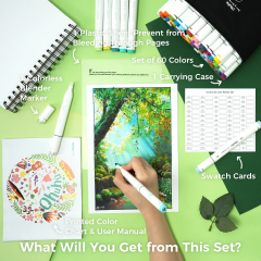 Set 60 markere - Ohuhu Oahu - Fine & Chisel