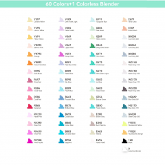 Set 60 markere - Ohuhu Oahu - Fine & Chisel
