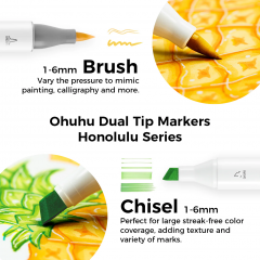 Set 216 markere - Ohuhu Honolulu - Brush & Chisel