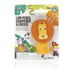 Set - Jungle Pal Lion Sharpener And Eraser