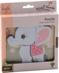 Puzzle din lemn 4 piese - Elefant
