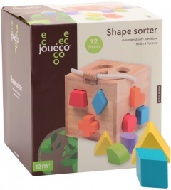 Jucarie din lemn - Sortator patrat cu 12 forme