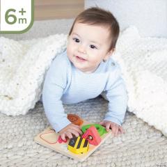 Jucarie senzoriala din lemn, de tip puzzle - Sensory Sprouts Surprise Puzzle