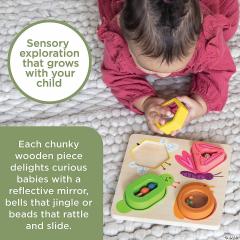 Jucarie senzoriala din lemn, de tip puzzle - Sensory Sprouts Surprise Puzzle