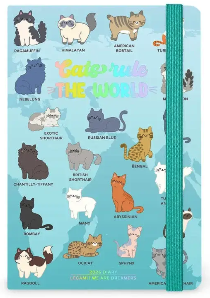 Agenda datata - Ianuarie 2026 - Decembrie 2026 - Cats Rule the World ...