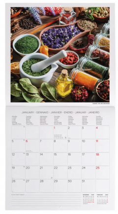 Calendar de perete - Ianuarie 2026 - Decembrie 2026 - Herbs & Spices
