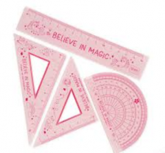 Set 4 instrumente geometrie - You Rule! - Unicorn