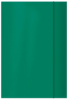 Mapa A4 din carton plastifiat, cu elastic - Verde