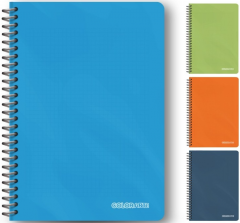 Caiet A4 matematica cu spirala, 80 file (mai multe culori, pret pe bucata)