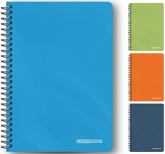 Caiet A4 velin cu spirala, 80 file (mai multe culori, pret pe bucata)