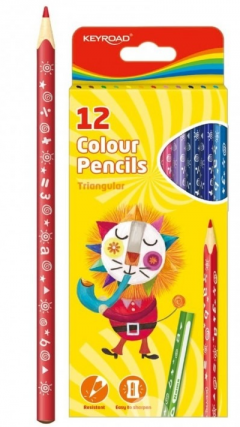 Set 12 creioane colorate - Keyroad KR971273