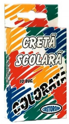 Creta scolara colorata Cretorom, 5 culori