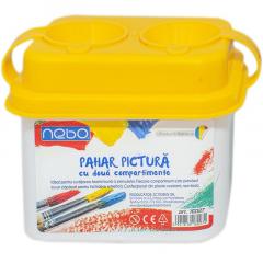 Pahar pictura cu 2 compartimente (mai multe culori, pret pe bucata)