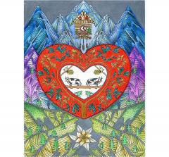 L' Esprit des Alpes - Set Colouring Book + 30 Prismalo