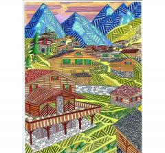 L' Esprit des Alpes - Set Colouring Book + 30 Prismalo