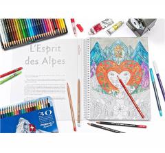 L' Esprit des Alpes - Set Colouring Book + 30 Prismalo