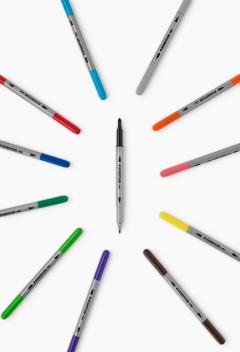 Set 12 carioci cu doua capete