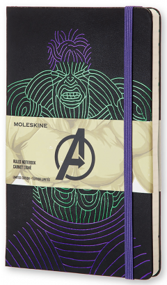 Carnet - Moleskine Limited Edition - Hard Cover, Large, Ruled - The Avengers - Hulk