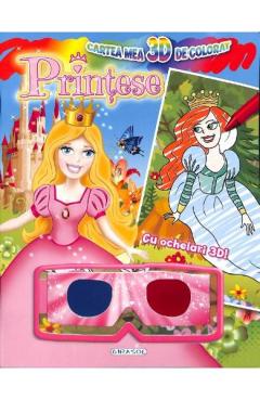 Cartea mea 3D de colorat: Printese