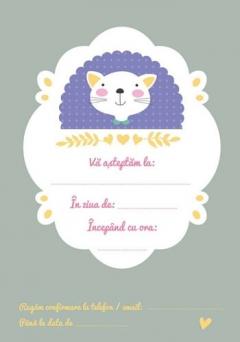 Set 10 invitatii pentru petrecere fetite - Sweet moments
