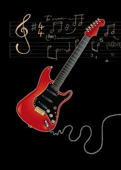 Felicitare - Red Electric Guitar Veritas