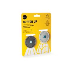 Set 2 agatatoare magnetice - Button up - Grey