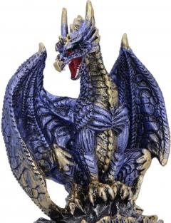 Figurina decorativa - Acko Blue Metallic Dragon