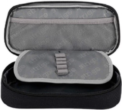 Penar un compartiment, cu separator si buzunar interior - Smiley Face