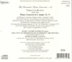 Busoni: Piano Concerto Op XXXIX