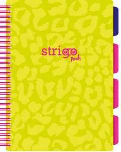 Caiet cu spirala si separatoare - Pads Project (Verde Neon)