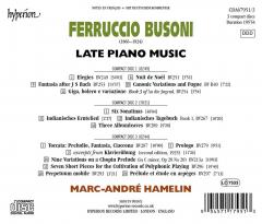 Busoni: Late Piano Music