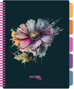 Caiet cu spirala si separatoare - Pads Project Book  - Flori, A4 Matematica