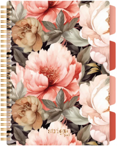 Caiet cu spirala si separatoare - Pads Project Book - Flori, B5 - Matematica