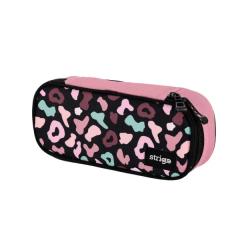 Penar un compartiment, cu separator si buzunar interior - Leopard