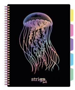 Caiet matematica cu spirala si separatoare A4 - Strigo Pads Project Book Meduza