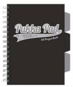 Caiet - Pukka Pad Project Book - Matematica A5, spirala si separatoare - Negru