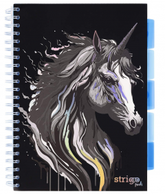 Caiet - Strigo Pads - Project Book Unicorn - Matematica A4, cu spirala si separatoare