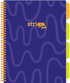 Caiet cu spirala si separatoare - Pads Project Book - Neon - A4, Matematica