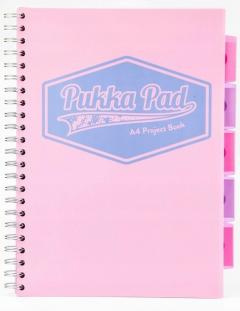 Caiet - Strigo Pads - Project Book Pastel Roz - Matematica A4, cu spirala si separatoare