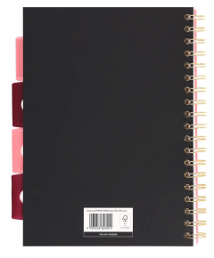 Caiet matematica cu spirala si separatoare B5 (100 file) - Strigo Pads Project Book (Flori)