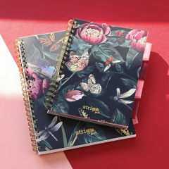 Caiet matematica cu spirala si separatoare B5 (100 file) - Strigo Pads Project Book (Flori)