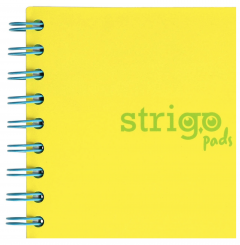 Caiet matematica cu spirala si separatoare A5 (100 file) - Strigo Pads Project Book (Galben Neon)