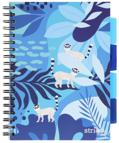 Caiet matematica cu spirala si separatoare B5 (100 file) - Strigo Pads Project Book (Jungle)
