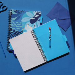 Caiet matematica cu spirala si separatoare B5 (100 file) - Strigo Pads Project Book (Jungle)