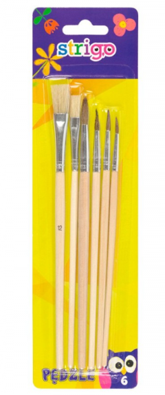 Set 6 pensule - Strigo din lemn