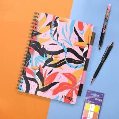 Caiet - Strigo Pads - Project Book Jungle Tucan - Matematica B5, cu spirala si separatoare