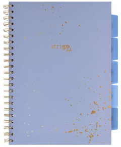 Caiet - Strigo Pads - Project Book Marmorat - Matematica A4, cu spirala si separatoare - Mov