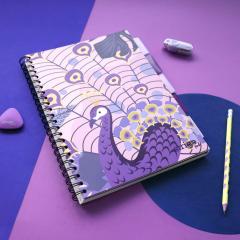 Caiet - Strigo Pads - Project Book Paun - Matematica A4, cu spirala si separatoare