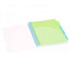 Caiet - Strigo Pads - Project Book Neon - Matematica B5, cu spirala si separatoare - Galben